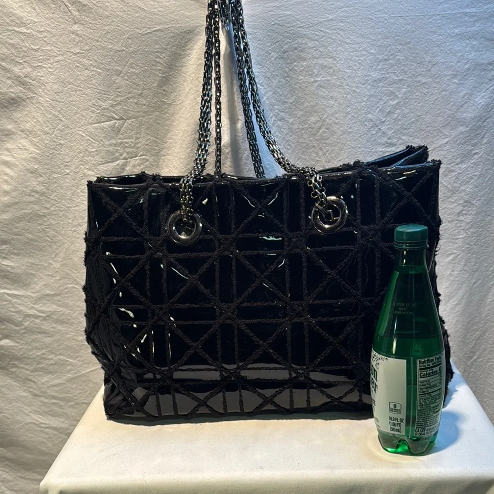 Big Buddha Black Quilted Tote Bag